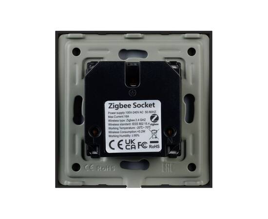 Розетка электрическая с Zigbee управлением Arlight SCT-OMALI-EUZB1-PL-BK (240V, 16A, Zigbee) 050216, изображение 3