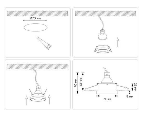 Встраиваемый светильник Ambrella Light Techno spot Technic base TN102801, изображение 6