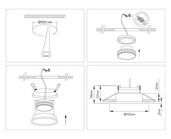 Встраиваемый светильник Ambrella Light Techno spot GX Standard tech TN51822, изображение 6
