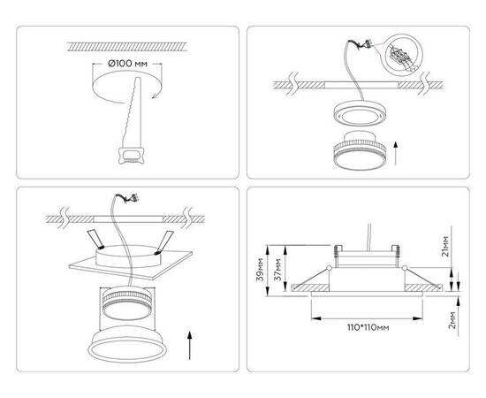 Встраиваемый светильник Ambrella Light Techno spot IP Protect TN6607, изображение 6
