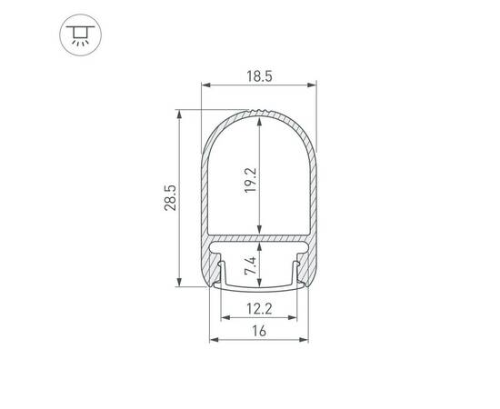 Профиль Arlight WARDROBE-1930-2000 ANOD BLACK 054943, изображение 3
