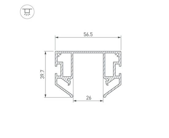 Профиль-держатель Arlight MAG-STRETCH-25-2000 (5LN) 056188, изображение 3