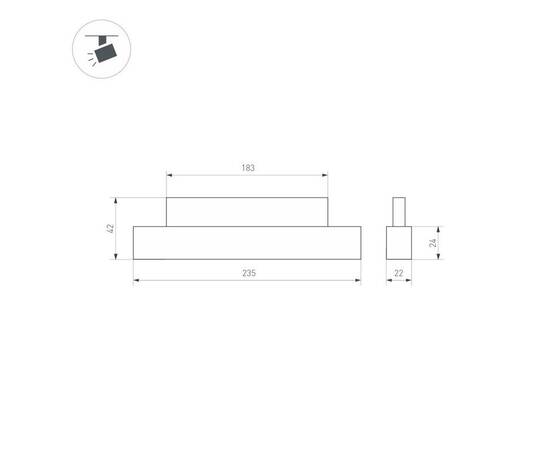 Трековый магнитный светильник Arlight MAG-ORIENT-FLAT-L235-8W Warm2700 (BK, 100 deg, 48V) 049990, изображение 5