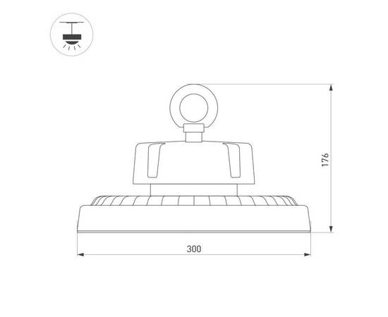 Промышленный светильник Arlight SP-ERCON-R300-200W White5000 (BK, 90 deg, 230V) 056106, изображение 3