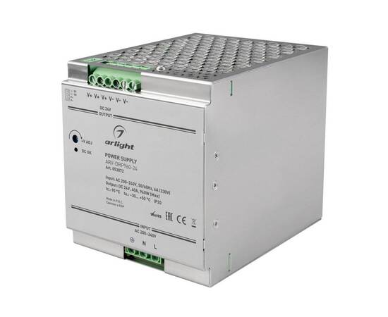 Блок питания Arlight ARV-DRP960-24 (24V, 40A, 960W, PFC) 053072