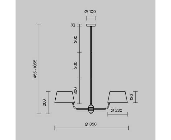 Люстра на штанге Maytoni Modesto MOD360PL-06B, изображение 7