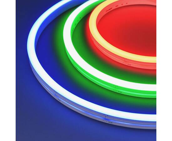 Светодиодная герметичная лента Arlight WAVE-SIDE-PU-H120-06x12mm 24V RGB (8 W/m, IP68, 5m, wire x2)