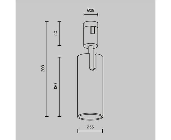 Магнитный трековый светильник Maytoni Technical Focus Led Flarity TR144-1-12W3K-W-PT, изображение 2