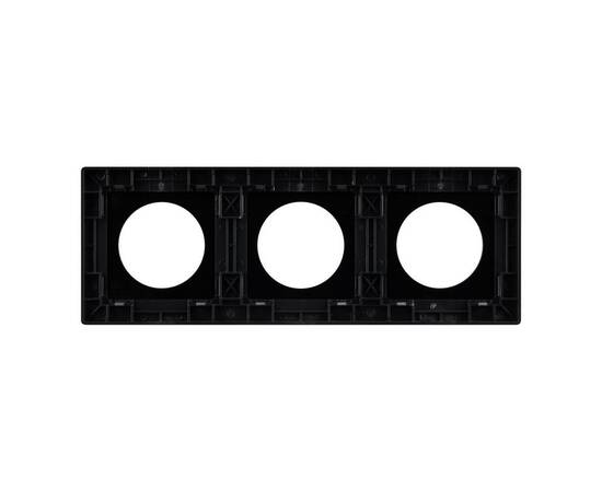 Рамка 3-местная алюминиевая Arlight FRM-PRESTO-ALR-3-BK 043872, изображение 2