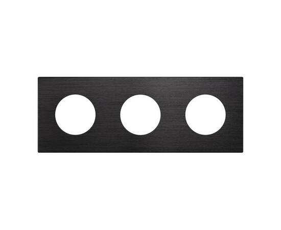 Рамка 3-местная алюминиевая Arlight FRM-PRESTO-ALR-3-BK 043872, изображение 3