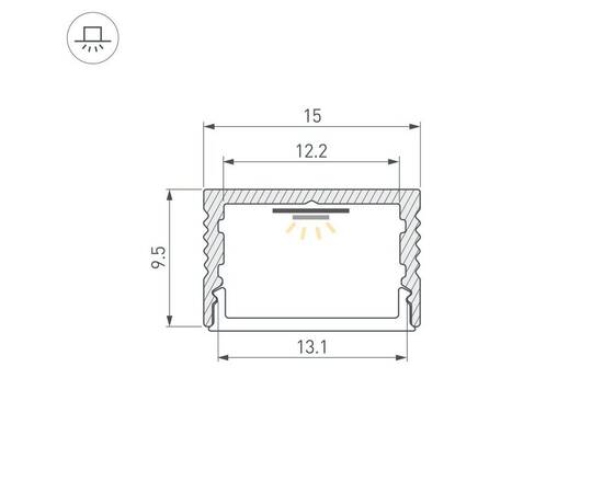 Профиль Arlight SL-SLIM15-H10-2000 BLACK 056908, изображение 3