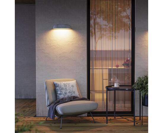 Уличный настенный светильник Arlight SP-BULFIN-WALL-L365-10W Warm3000 (BK, 120 deg, 230V) (IP65 Бето, изображение 2