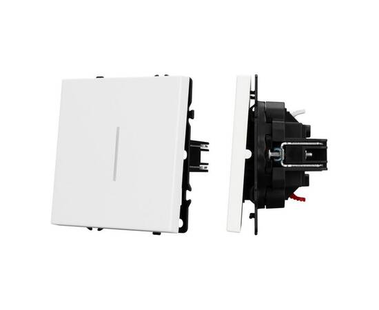 Механизм выключателя одноклавишный непроходной Arlight LED SWT-NOBE-MK01-SFPL-L-WH (230V, 10A) 05423