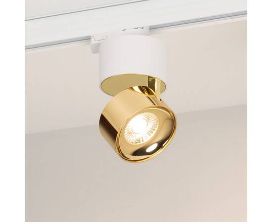 Трековый трехфазный светильник Arlight SP-PLURIO-TRACK-4TR-R77-9W Day4000 (WH-BRS, 36 deg, 230V) (IP