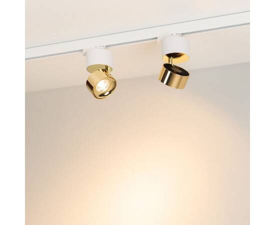 Трековый трехфазный светильник Arlight SP-PLURIO-TRACK-4TR-R77-9W Warm3000 (WH-BRS, 36 deg, 230V) (I, изображение 3