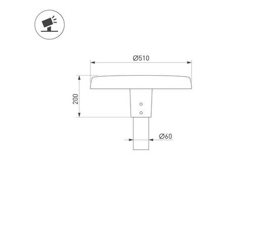 Уличный светильник Arlight ALT-CAN-50W Warm3000 (BK, 140 deg, 230V) (IP65 Металл) 051859, изображение 3