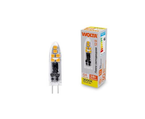 Светодиодная лампа WOLTA 3Вт 3000K G4 матовая WSTD-JC-12V3W3KG4-P