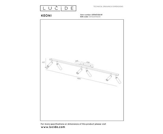 Спот Lucide Keoni 09943/06/41, изображение 4