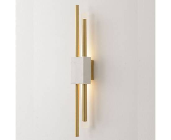 Настенный светильник Crystal Lux CARTA AP6W LED WHITE/BRASS, изображение 4