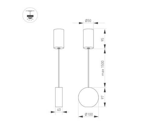 Подвесной светодиодный светильник Arlight SP-Elementa-Roll-R100-9W Day4000 032768, изображение 2