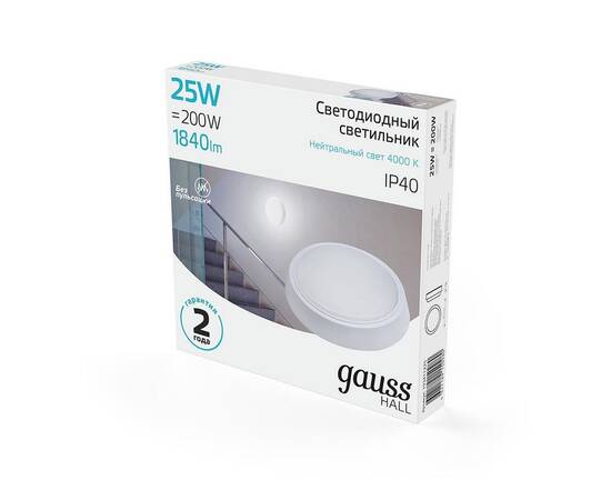 Настенно-потолочный светодиодный светильник Gauss Hall 193411225, изображение 4