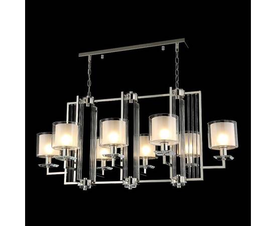 Подвесная люстра Crystal Lux Nicolas SP8 L1000 Nickel/White, изображение 2
