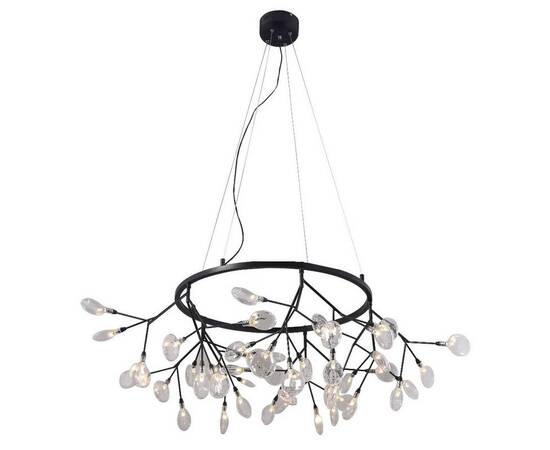 Подвесная светодиодная люстра Crystal Lux Evita SP45 D BLack/Transparent