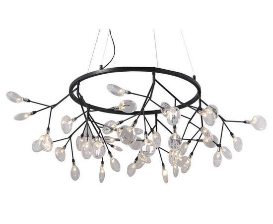 Подвесная светодиодная люстра Crystal Lux Evita SP45 D BLack/Transparent, изображение 2