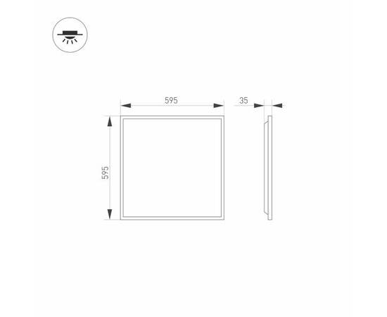 Встраиваемый светодиодный светильник Arlight DL-Titan-S600x600-40W Day4000-Mix 032783, изображение 2