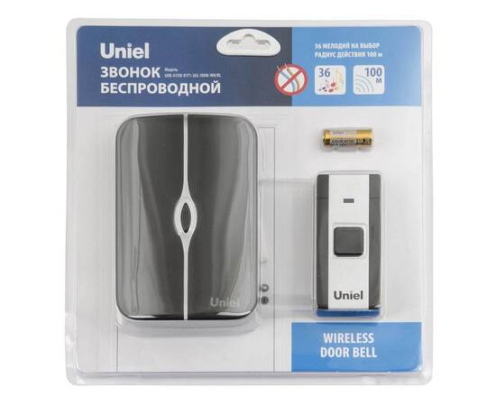 Звонок беспроводной Uniel UDB-015W-R1T1-36S-100M-WH/BL UL-00006434, изображение 2