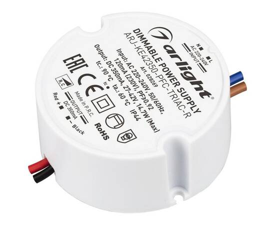 Драйвер Arlight  ARJ-KE42350-PFC-Triac-R 27-42V 15W IP44 0,35A 028269