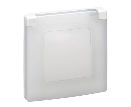 Рамка 1-постовая Legrand Etika с защитной крышкой белая 672550