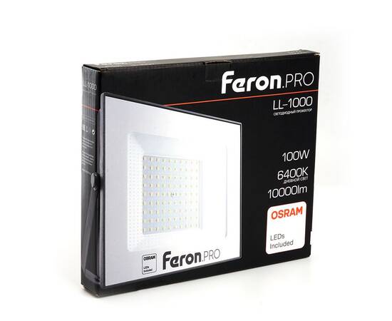 Светодиодный прожектор Feron LL-1000 100W 6400K 41541, изображение 2