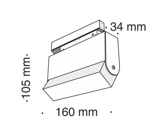 Трековый светодиодный светильник для магнитного шинопровода Maytoni Track lamps TR013-2-10W4K-B, изображение 2