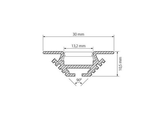 Профиль Arlight PHS-V-2000 ANOD 013212, изображение 2