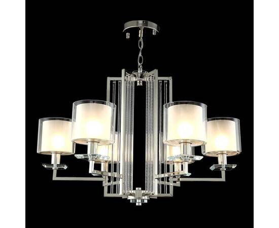Подвесная люстра Crystal Lux Nicolas SP-PL6 Nickel/White, изображение 2