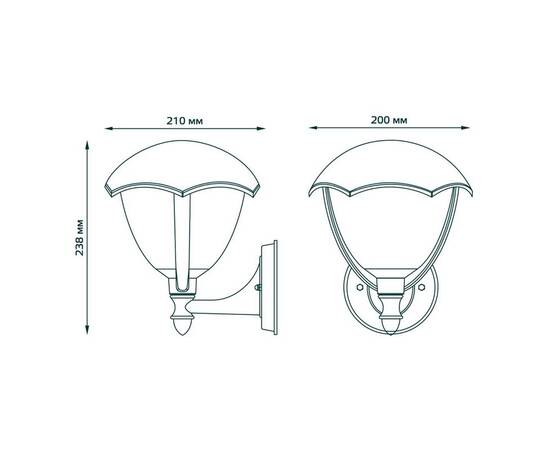 Уличный настенный светильник Gauss Aura GD027, изображение 2