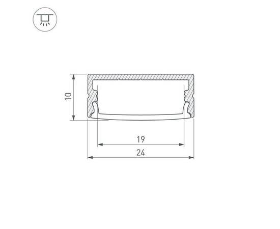 Профиль Arlight ARH-WIDE-H10-2000 ANOD 016142, изображение 2