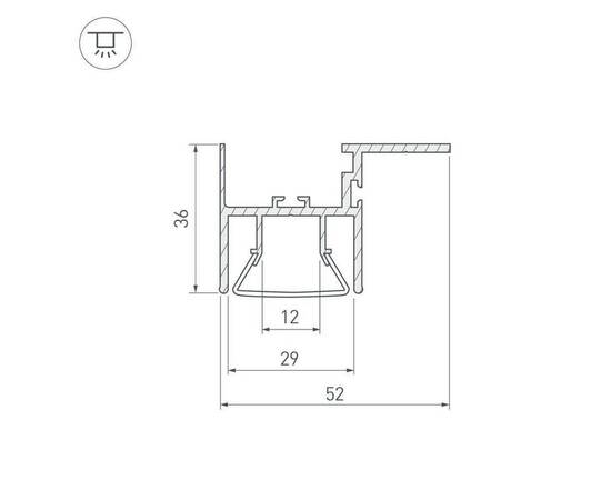 Профиль Arlight FOLED-CEIL-SIDE-2000 023864, изображение 2