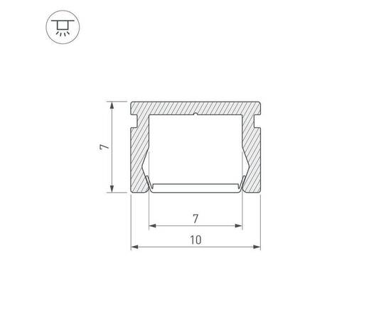 Профиль Arlight PIK-1007-2000 ANOD 023856, изображение 2
