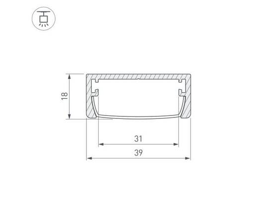 Профиль Arlight ARH-Wide-W39-2000 Anod 030982, изображение 3