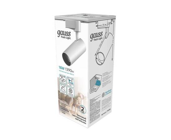 Трековый светодиодный светильник Gauss Track Light Led TR066, изображение 4