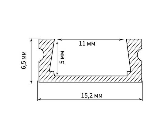 Профиль алюминиевый накладной Feron CAB262 10374, изображение 2
