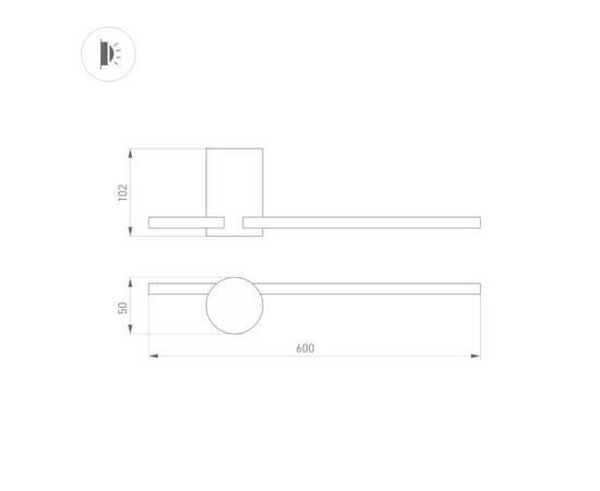 Светильник Arlight SP-VINCI-S600x55-7W Day4000 (BK, 110 deg, 230V) (arlight, IP20 Металл, 3 года) 03, изображение 2