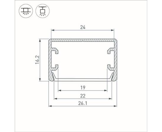 Профиль Arlight PLS-LOCK-H16-SMT-2000 ANOD 033224, изображение 2