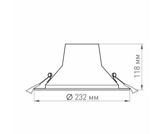 Встраиваемый светодиодный светильник Arlight LTD-Legend-R230-35W Warm3000 027320(1), изображение 3