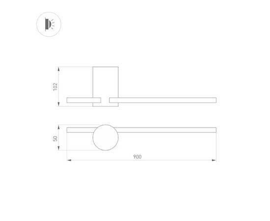 Настенный светодиодный светильник Arlight Sp-Vinci-S900x55-10W Day4000 033550, изображение 2