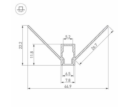 Профиль угловой Arlight внешний ARH-Decore-S6-EXT-2000 Anod 034973, изображение 2
