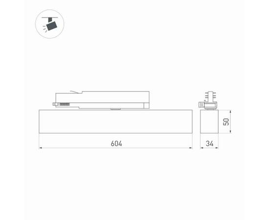 Трековый светильник Arlight LGD-FLAT-4TR-S605-25W Day4000 033696(1), изображение 2