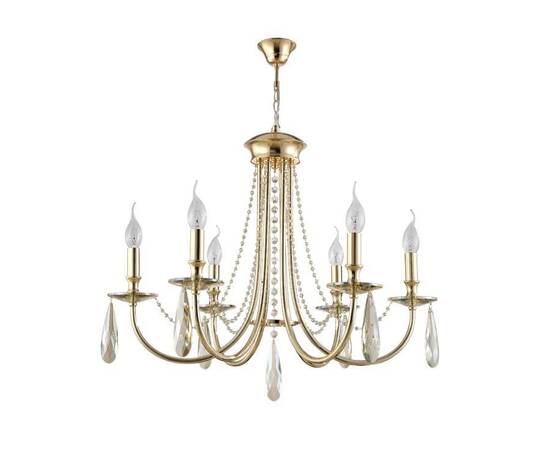 Подвесная люстра Crystal Lux Victoria SP6 Gold/Amber, изображение 2